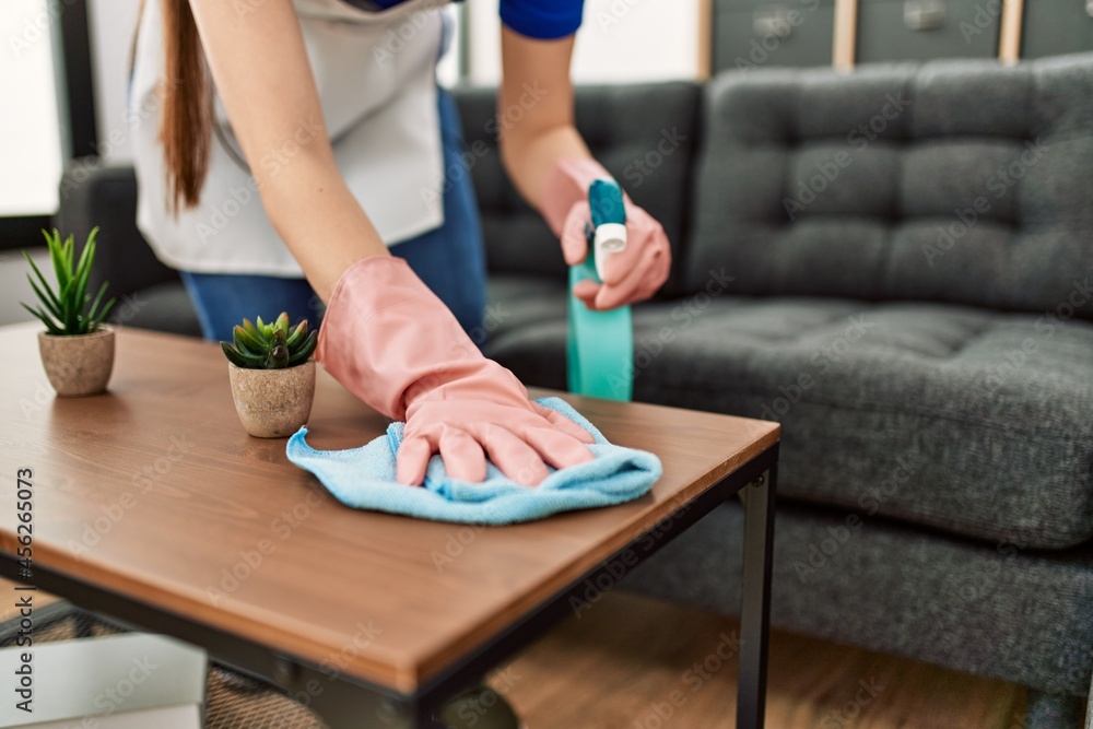 Photo of woman cleaning